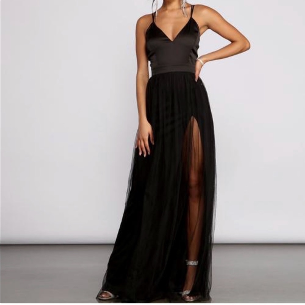 Haisley Formal Tulle and Satin Dress